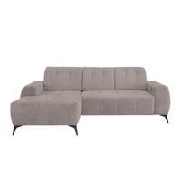 Ecksofa mit USB Anschluss Sano, Taupe , S: 180x258 cm - Taupe/Schwarz, MODERN, Textil (180/258cm) - Livetastic