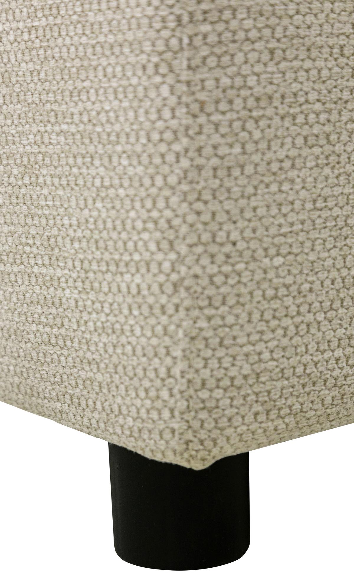 Wohnlandschaft Pharell Mit Schlaffunktion Beige - Beige/Schwarz, Basics, Textil (155/297/155cm) - Livetastic
