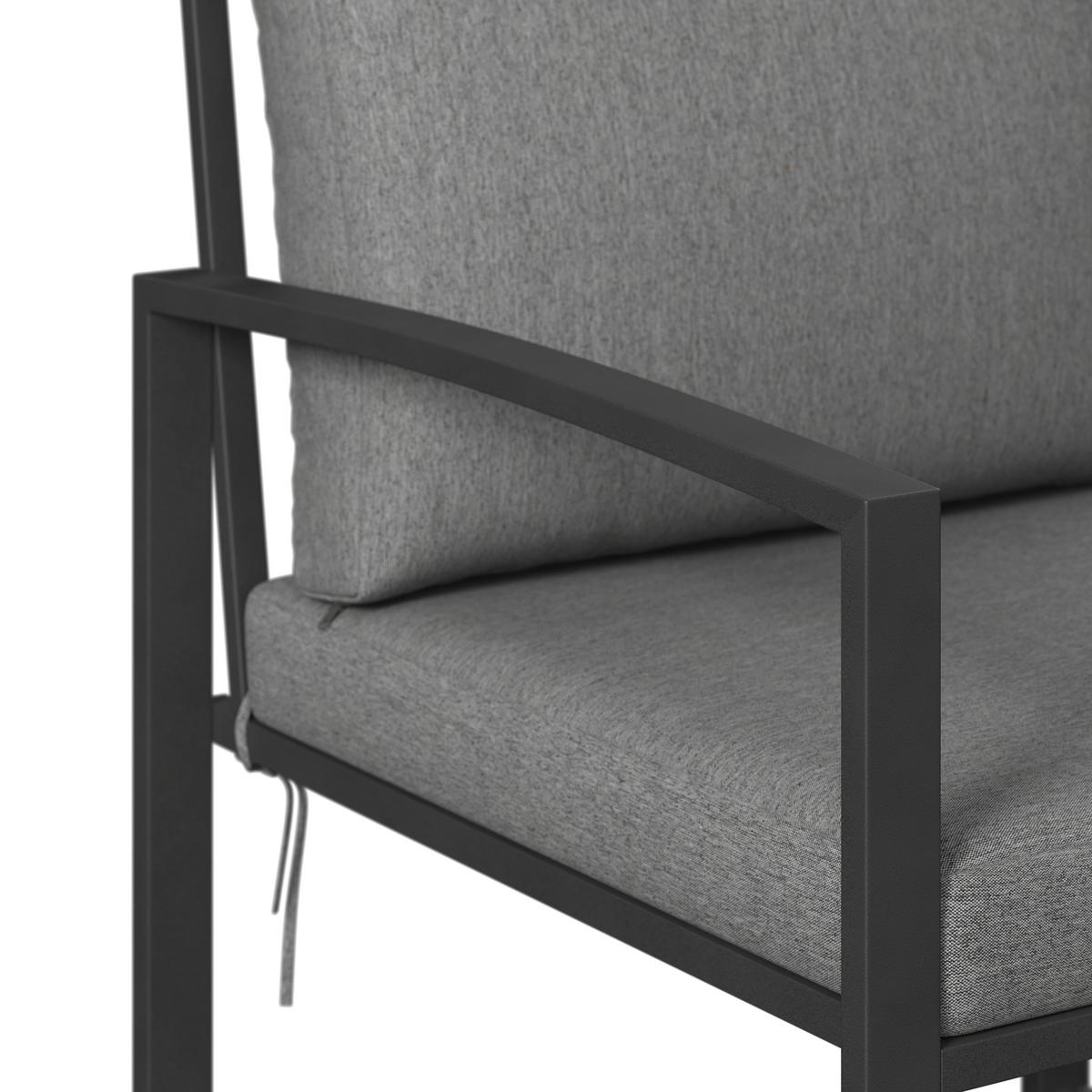 Loungegarnitur Salvador - Dunkelgrau/Grau, MODERN, Holzwerkstoff/Textil (165/72/68cm) - Beldano