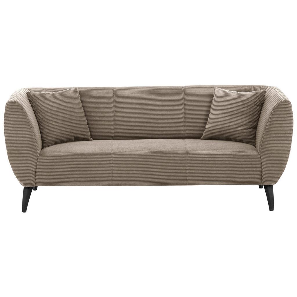 3-Sitzer-Sofa Colori Graubraun Rücken echt