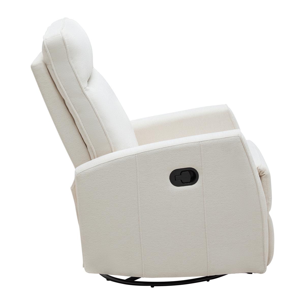 Relaxačné kreslo MELINDA, béžová tkanina, max. 140 kg - čierna/béžová, Konventionell, kov/drevo (76/103/96cm) - Mömax