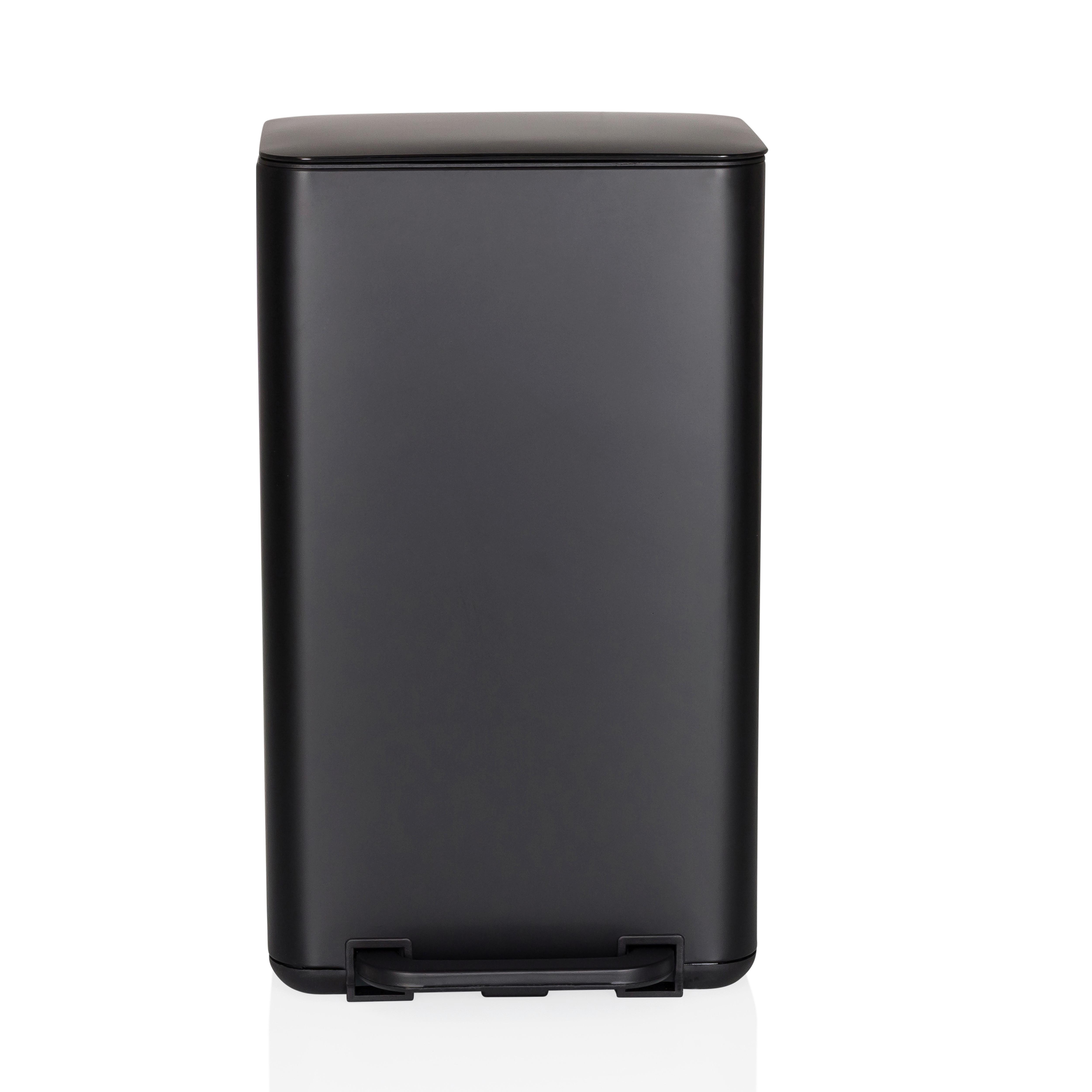 ABFALLEIMER Clean Natura Schwarz B: 31cm - Schwarz, MODERN, Kunststoff/Metall (31/62/36cm) - MID.YOU