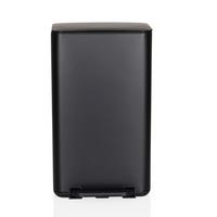 ABFALLEIMER Clean Natura Schwarz B: 31cm - Schwarz, MODERN, Kunststoff/Metall (31/62/36cm) - MID.YOU