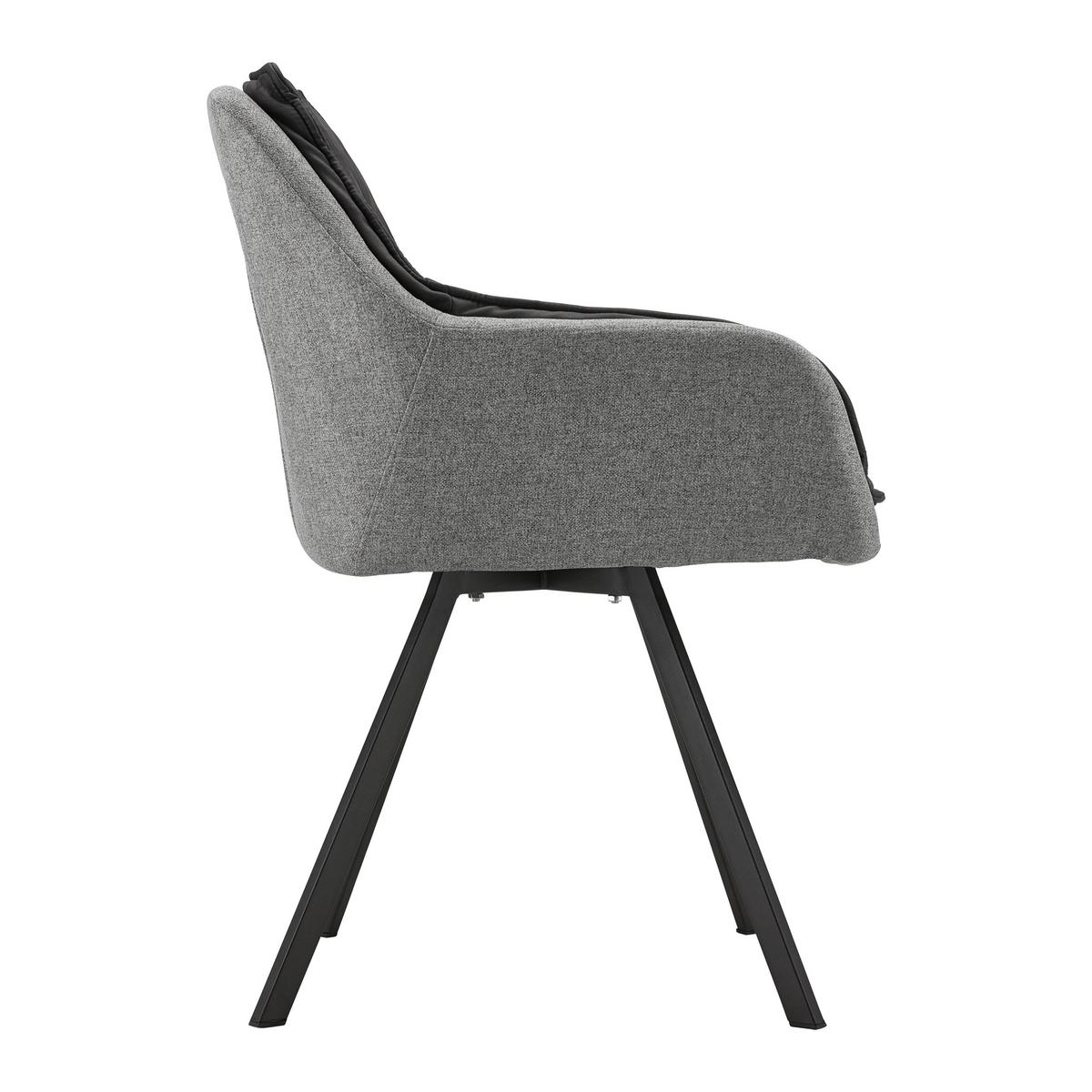 Jedálenská stolička BILLY - čierna/sivá, Modern, kov/drevo (62/85/62cm) - P & B