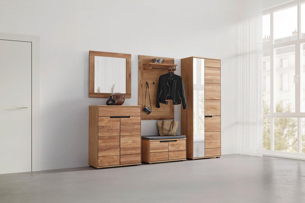 Skříň na odev LOLA dub masiv - divoký dub/černá, Lifestyle, kov/dřevo (70/196/40cm) - ecoTree