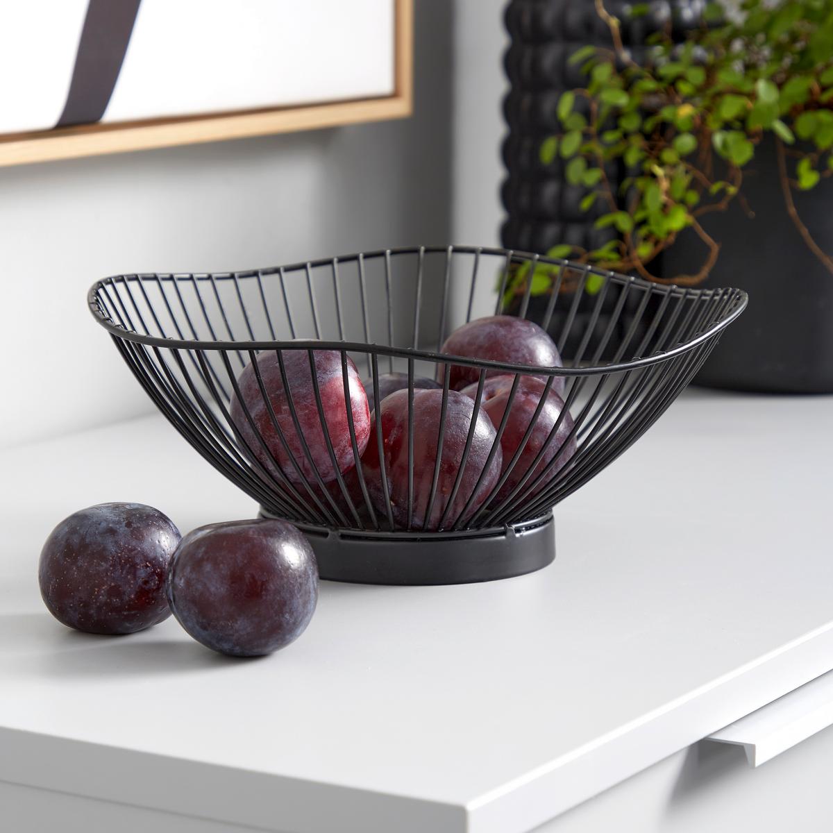 Obstschale Aus Eisen Gerlinde 23x23x9,5 Cm, Schwarz - MODERN (23/23/9,5cm) - Luca Bessoni