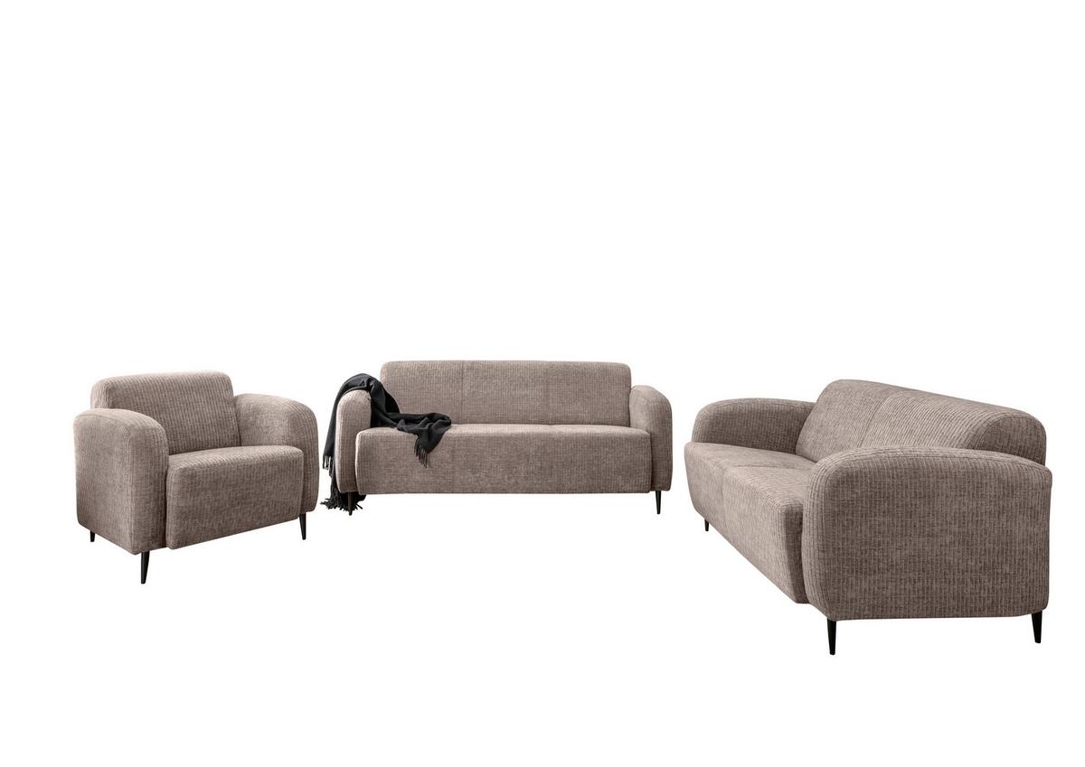 Polstersessel Mit Armlehnen Marone, Beige, B: 85 Cm - Beige/Schwarz, MODERN, Textil (85/76/90cm) - Livetastic