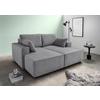 Bigsofa Tramin, Silberfarben B: 188 Cm - Schwarz/Grau, MODERN, Textil (188/86/154cm) - Livetastic