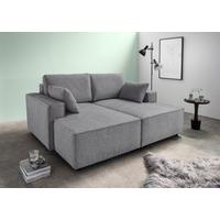Bigsofa Tramin, Silberfarben B: 188 Cm - Schwarz/Grau, MODERN, Textil (188/86/154cm) - Livetastic