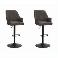 Barhocker-Set Donny Anthrazit/Dunkelgrau B: 54 cm - Dunkelgrau/Anthrazit, MODERN, Textil/Metall (54/100/58cm) - MID.YOU