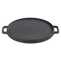Grillplatte Gusseisen, schwarz - Schwarz, Basics, Metall (30cm) - GSW