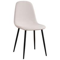 Stuhl Lola Creme Lola - Creme/Schwarz, Basics, Textil/Metall (43/85/54cm) - P & B