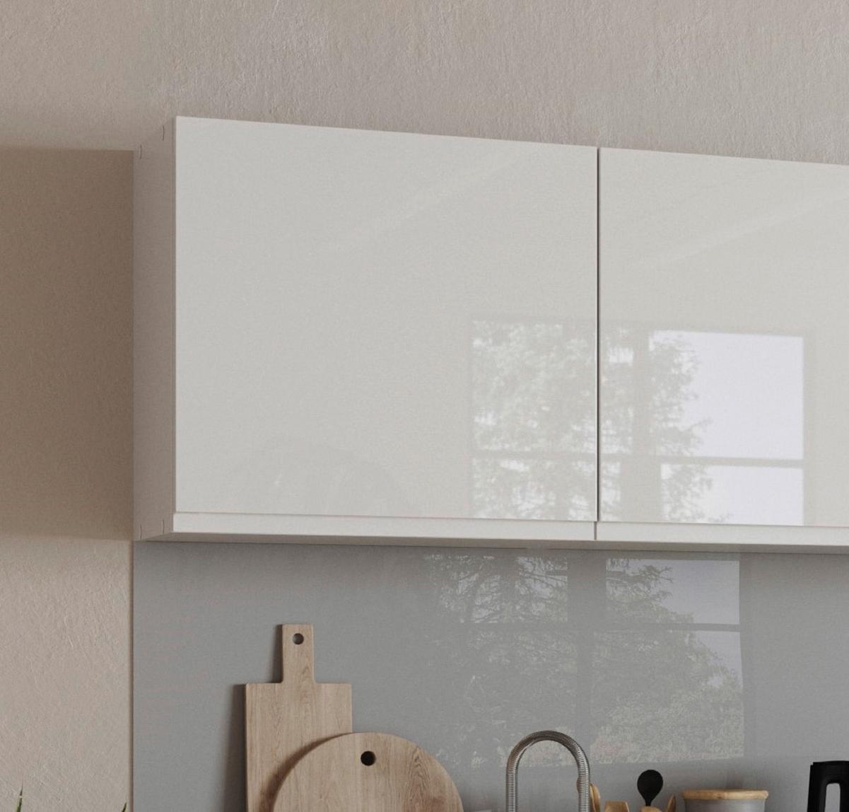 Küchenoberschrank Monza B: 60 Cm Weiß 1 Drehtüre - Weiß Hochglanz/Weiß, LIFESTYLE, Holzwerkstoff (60/57/34cm) - Held