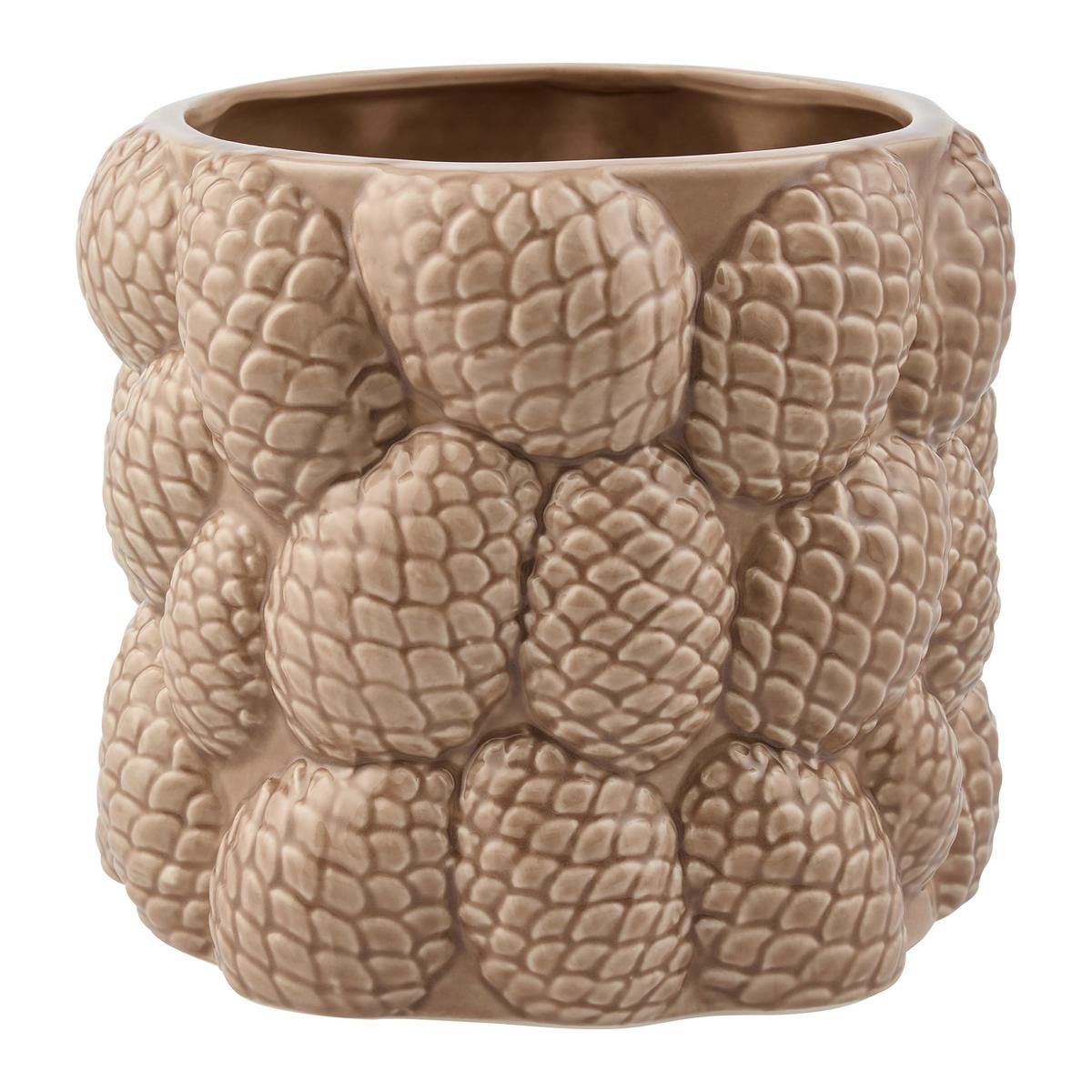 Váza PINECONE - hnedá, Konventionell, keramika (18/15,5/17,5cm) - Mömax