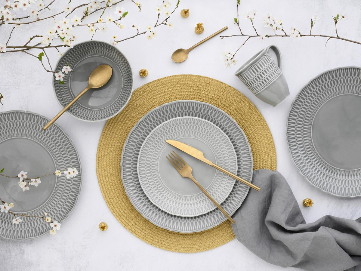 Kombiservice Sofia 16--Teilig., Hellgrau - Hellgrau, Design, Keramik - Creatable