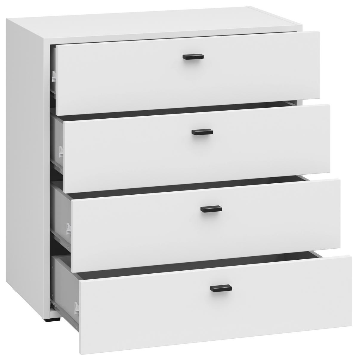 Stapelprogramm Sixty-Four - Eichefarben/Schwarz, Trend, Holzwerkstoff (256/192/35cm)