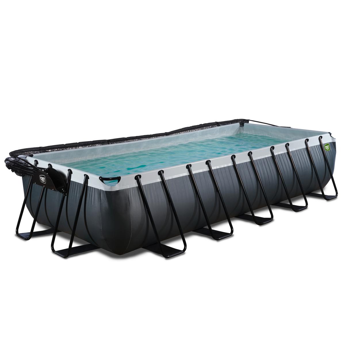Pool-set Exit Black Leather Pool - Schwarz, KONVENTIONELL, Kunststoff (540/250/100cm) - EXIT Toys