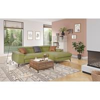 Ecksofa Mit Schlaffunktion & Bettkasten Kitty Grün - Schwarz/Grün, Design, Textil (244/166cm) - Livetastic
