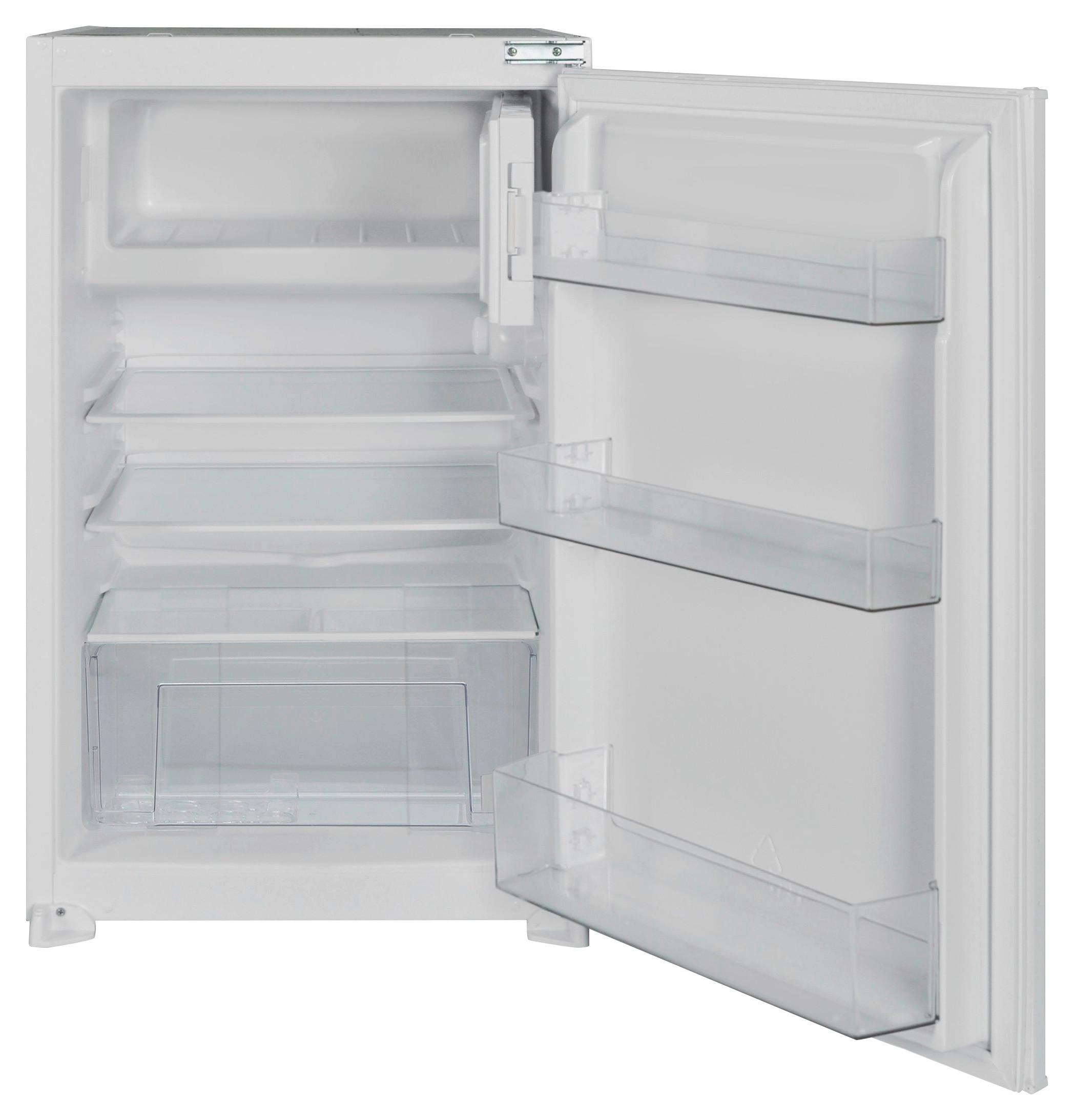 MID.YOU Miniküche mit Kühlschrank + Kochfeld 160cm Weiß/Grau Dekor