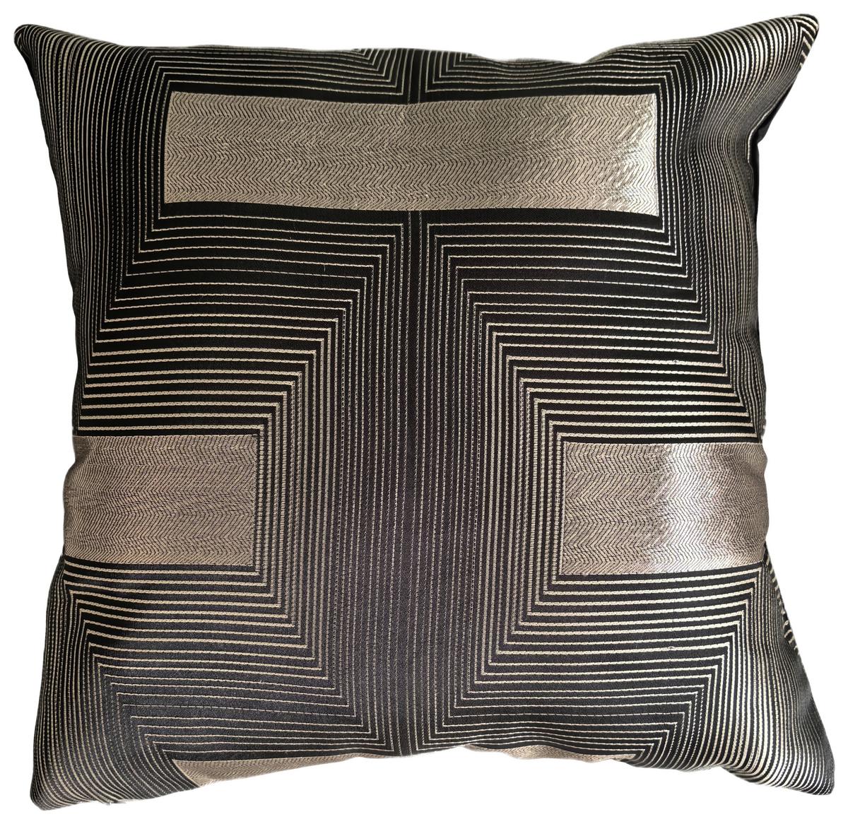 Zierkissen Ilma - Goldfarben/Schwarz, ROMANTIK / LANDHAUS, Textil (45/45cm) - James Wood