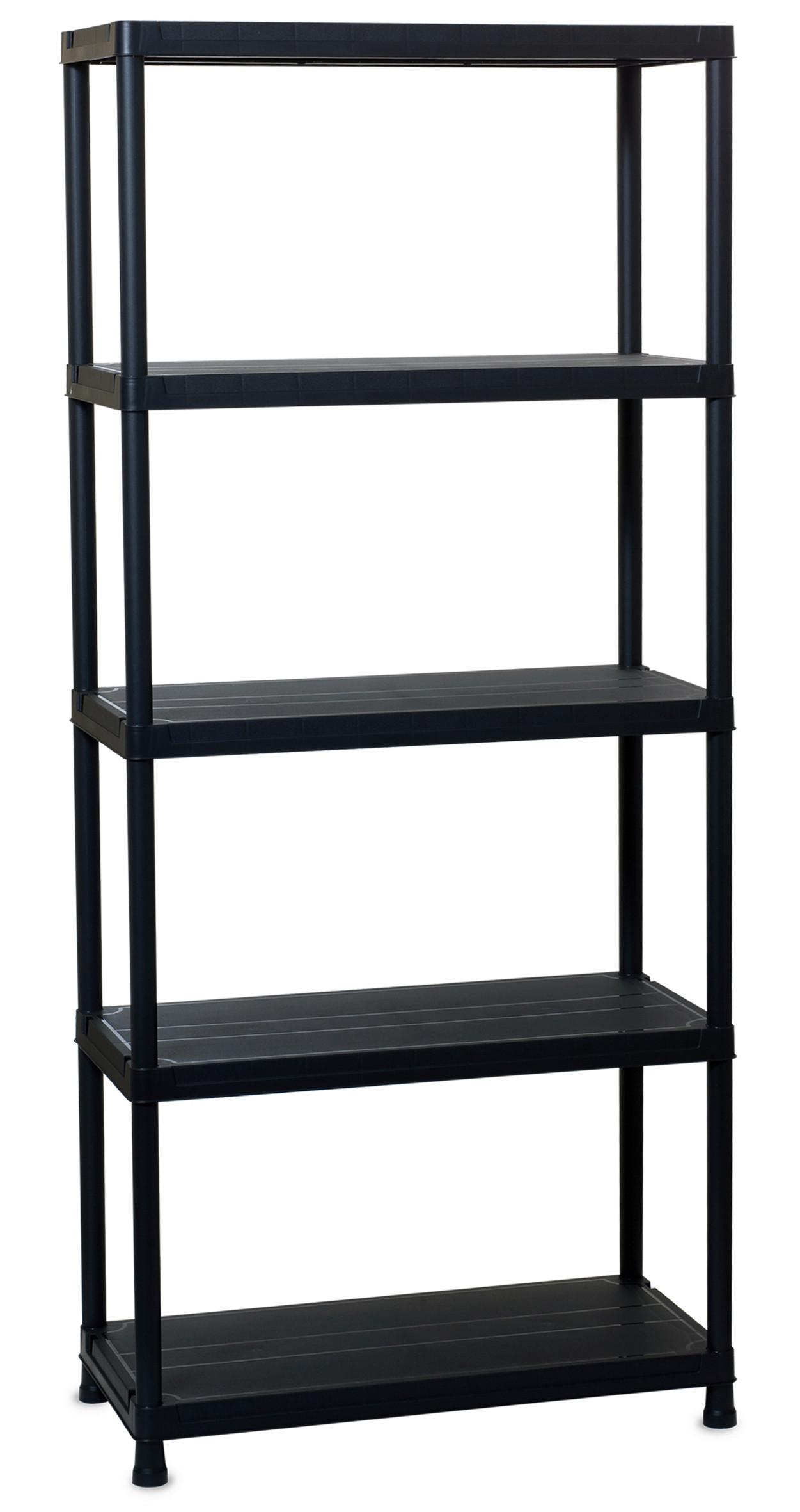 GARTENREGAL UNIVERSAL 84-5 - Schwarz, Basics, Kunststoff (80/180/40cm)