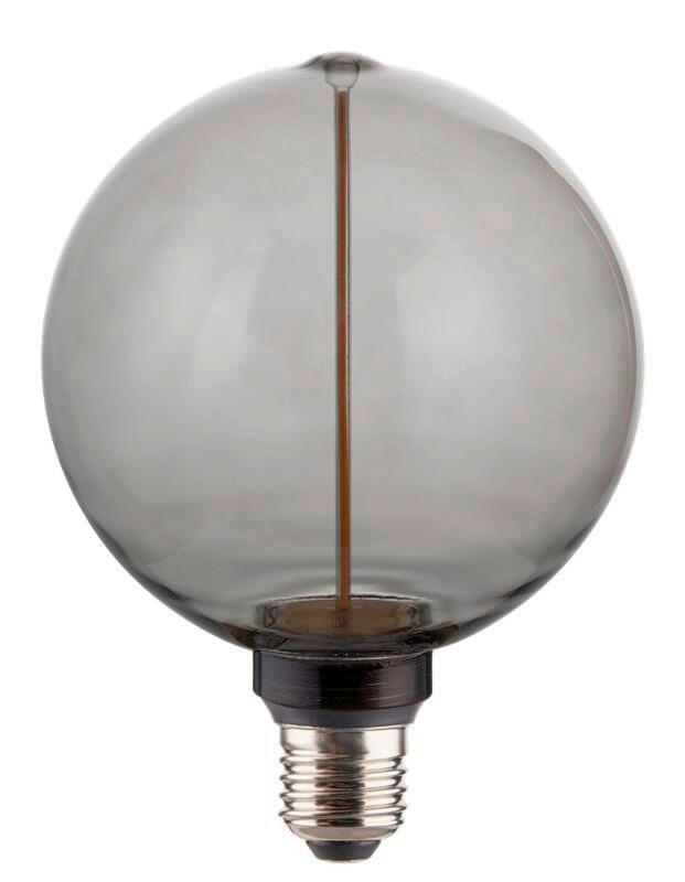 LED-LEUCHTMITTEL Globe Schwarz D: 12,5 cm - Schwarz, Design, Glas (12,5/16,6cm)