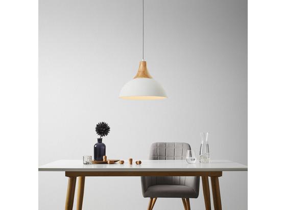 Závesná Lampa Fiona - biela, Moderný, kov/drevo (37,5/120cm) - Mömax modern living Závesná Lampa Fiona - biela, Moderný, kov/drevo (37,5/120cm) - Mömax modern living