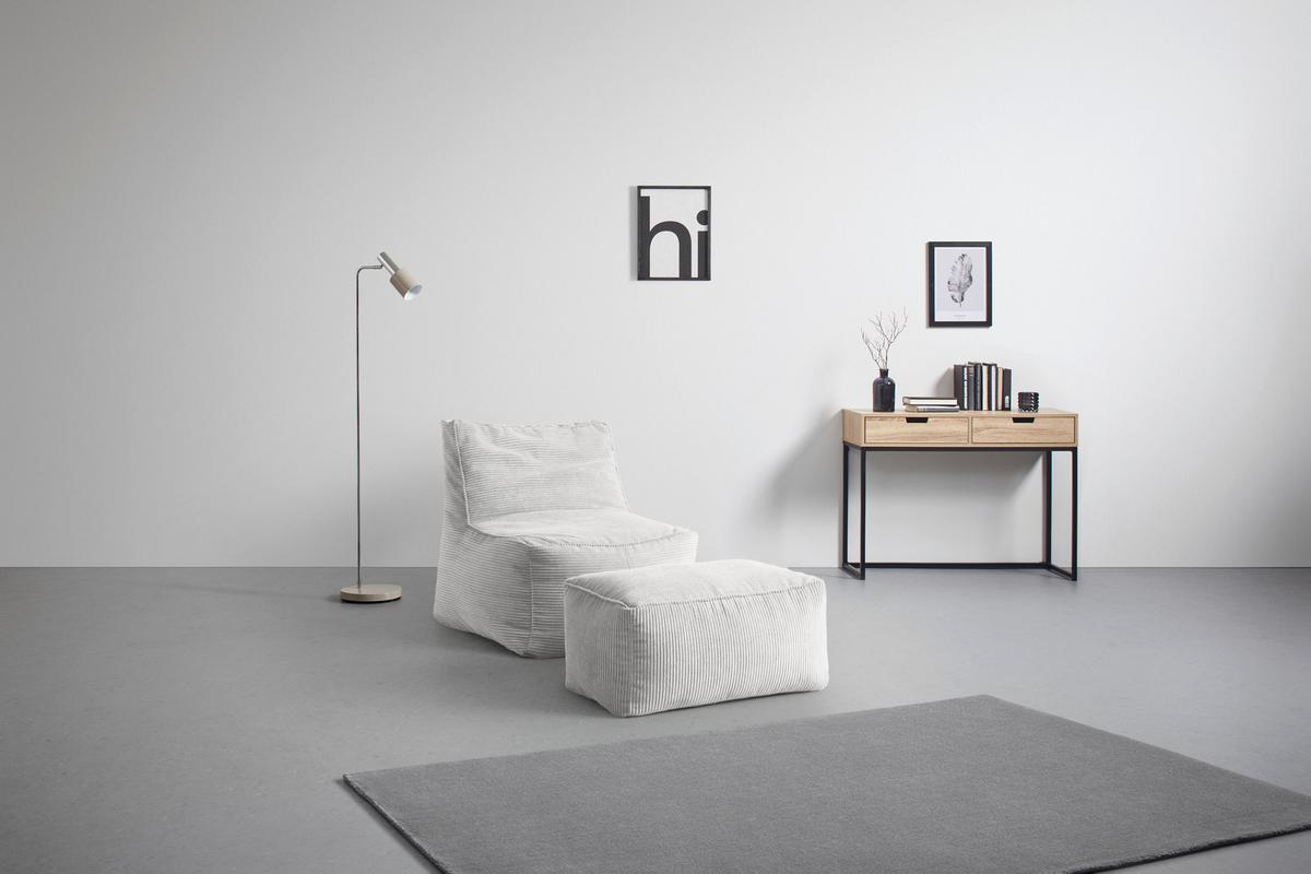 Sedací vak CAROLINE, biely menčester, max. 90 kg - biela, Modern, textil (75/84/88cm) - Mömax