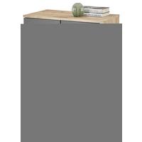 Kommode 60 Cm Bc 1040 Eichefarben/grau - Eichefarben/Silberfarben, Design, Holzwerkstoff (60/84/35cm) - MID.YOU