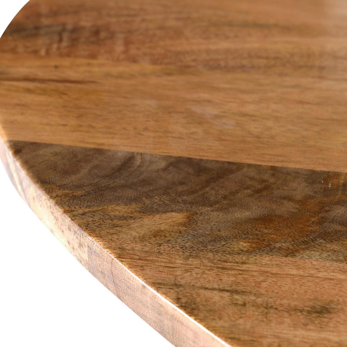 Esstisch Chuck - Schwarz/Naturfarben, Design, Holz/Metall (180/90/76cm) - Livetastic