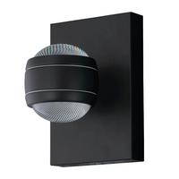 Außenwandleuchte Sesimba 3,7W Metall Kunststoff, Wandmontage - Klar/Schwarz, KONVENTIONELL, Kunststoff/Metall (19,5/13/14cm) - Eglo
