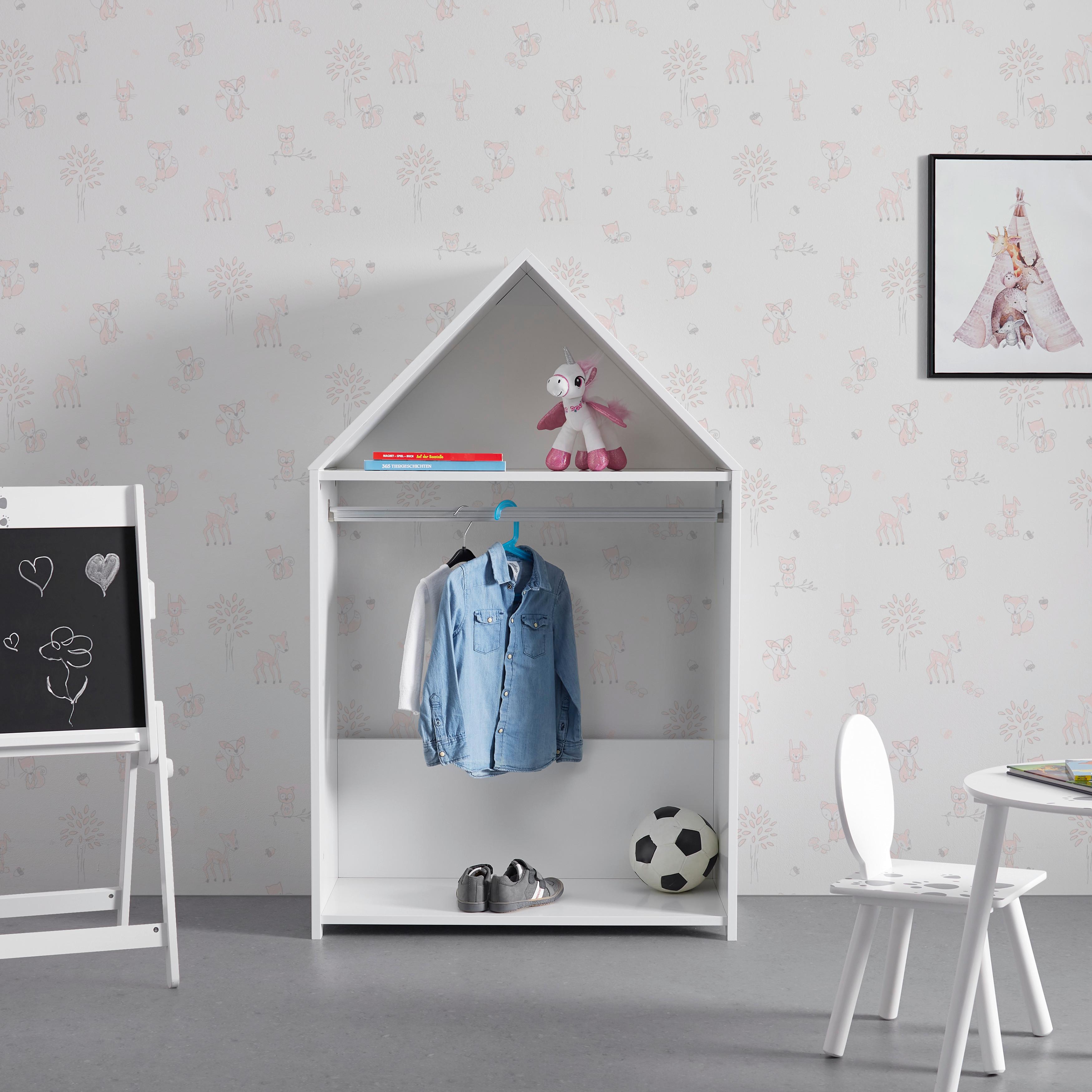 Dětský Regál Lia - bílá, Moderní (84/136/36cm) - Bessagi Kids