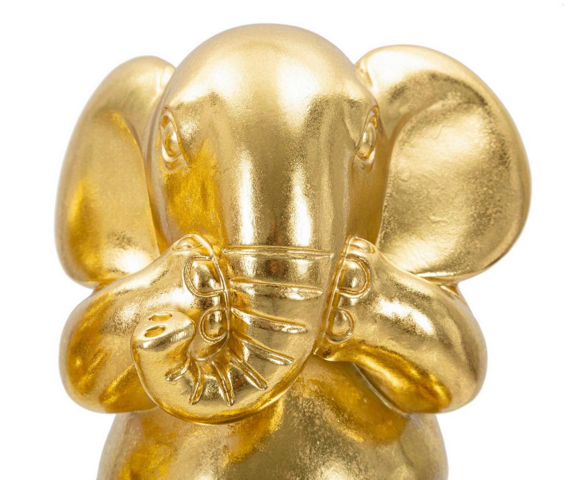 Skulptur Kunststoff, Gold - Basics, Kunststoff (15.5/20.5/15.5cm)