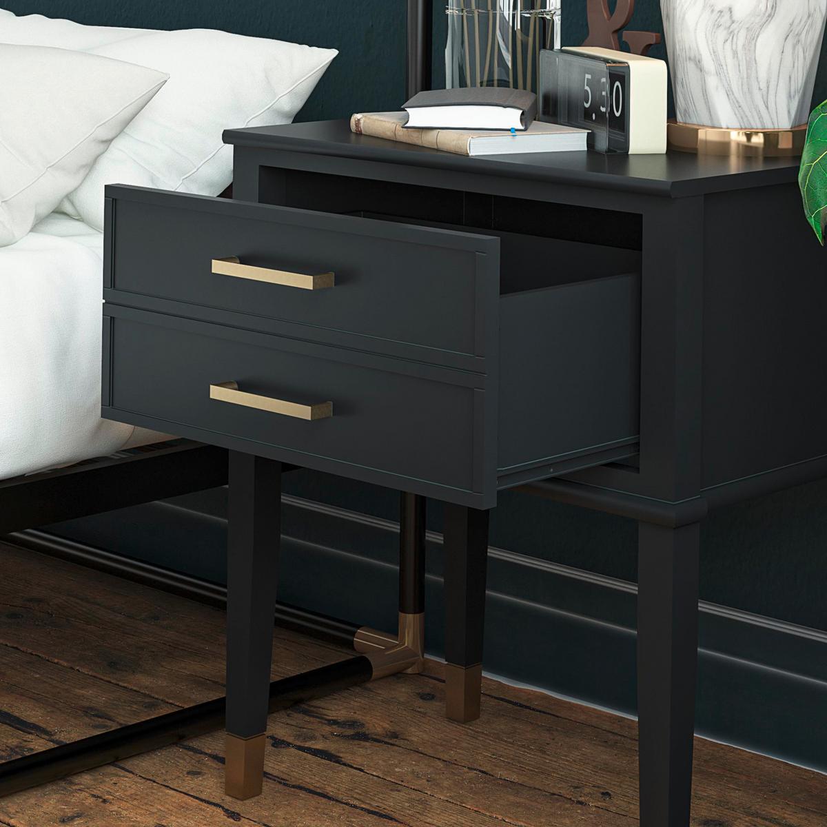 Beistelltisch Westerleigh Schwarz B: 60 cm - Schwarz, Design, Holzwerkstoff (60/72/40cm) - MID.YOU