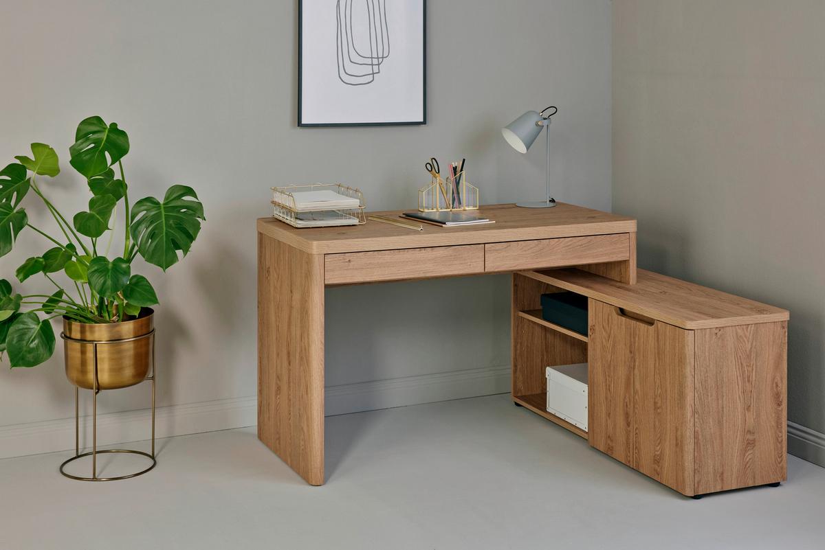 Eckschreibtisch Libre C 155 E* - Eichefarben, MODERN, Holzwerkstoff (140/118/76cm) - Livetastic