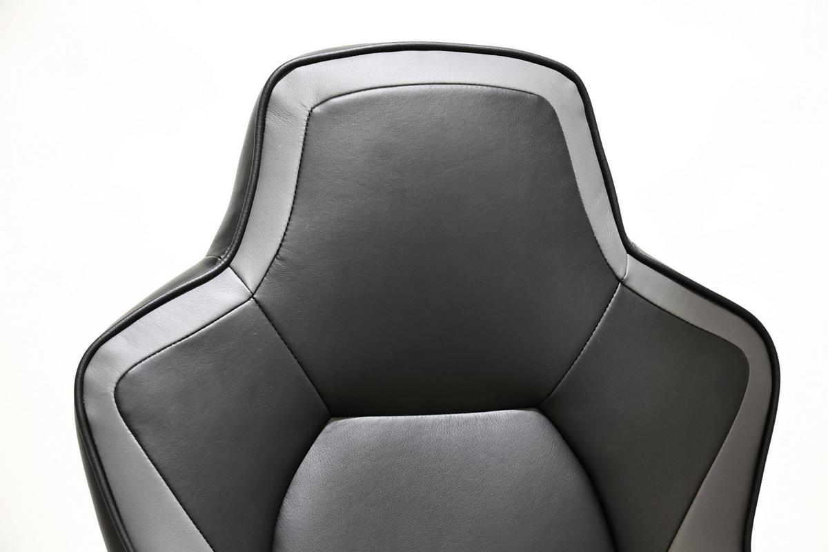 Otočná stolička ZORA - čierna/sivá, Modern, kov/textil (60/113-123/73cm) - Mömax