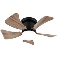 Deckenventilator Pauli - Schwarz/Naturfarben, Basics, Kunststoff/Metall (40,6/13cm) - James Wood
