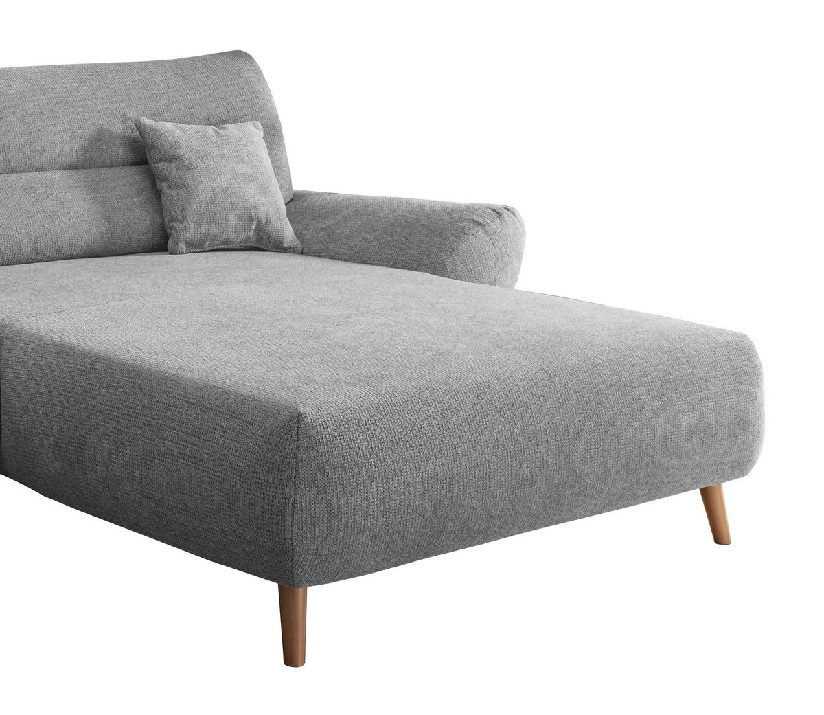 Ecksofa Drago Grün S: 290/166 Cm - Wildeiche/Silberfarben, MODERN, Holz/Textil (290/166cm) - MID.YOU