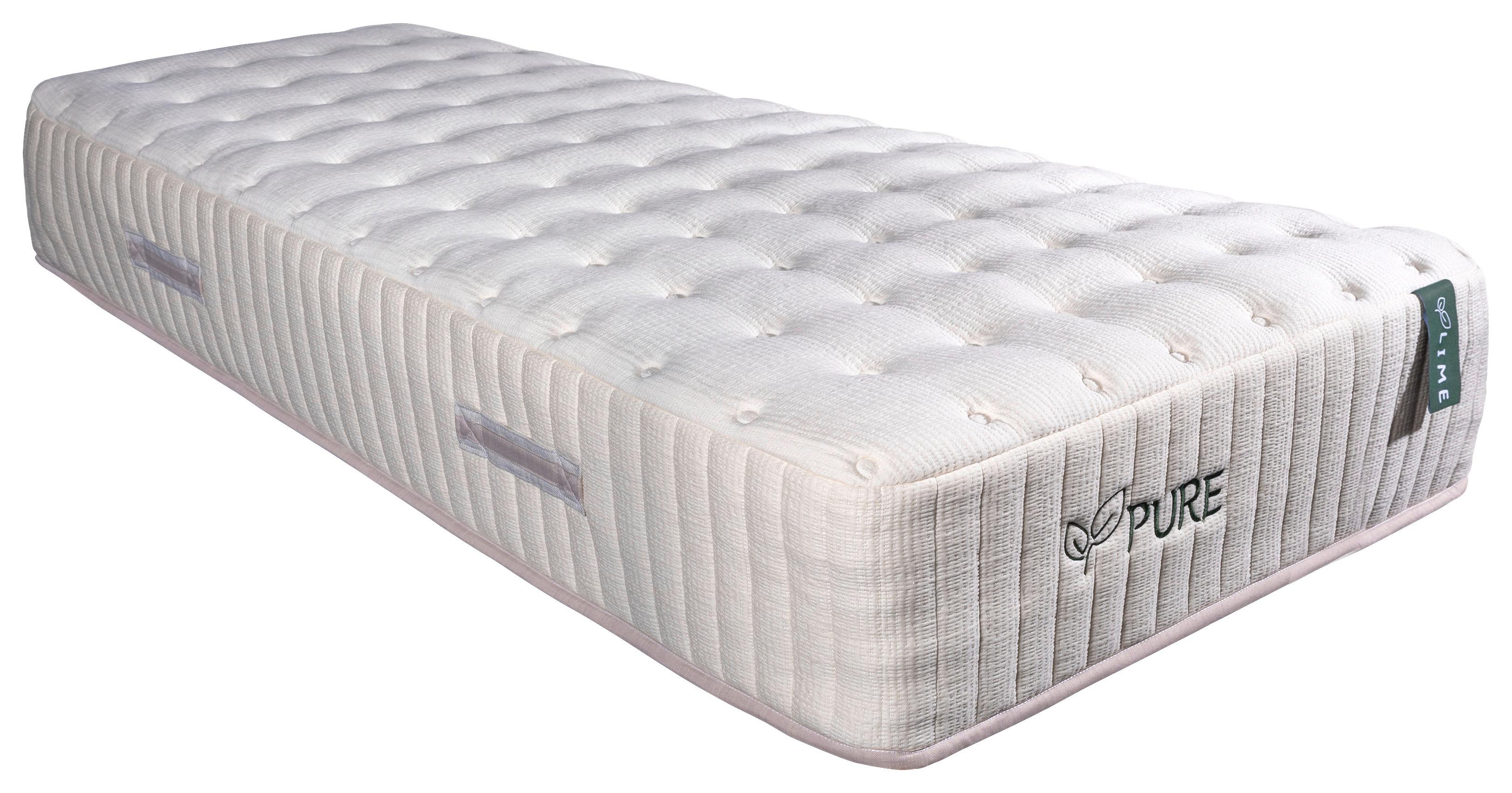 Taschenfederkernmatratze Lime Pure 90x200 cm H2 H: 30 cm - Weiß, Basics, Textil (90/200cm) - Linea Natura