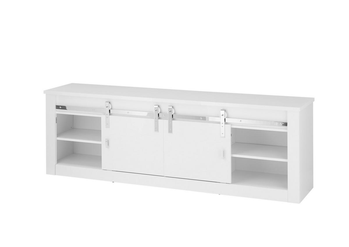 Wandboard Daytona Weiß B: 201  Cm - Weiß Hochglanz/Weiß, Design, Holzwerkstoff (201/65/43cm) - Livetastic