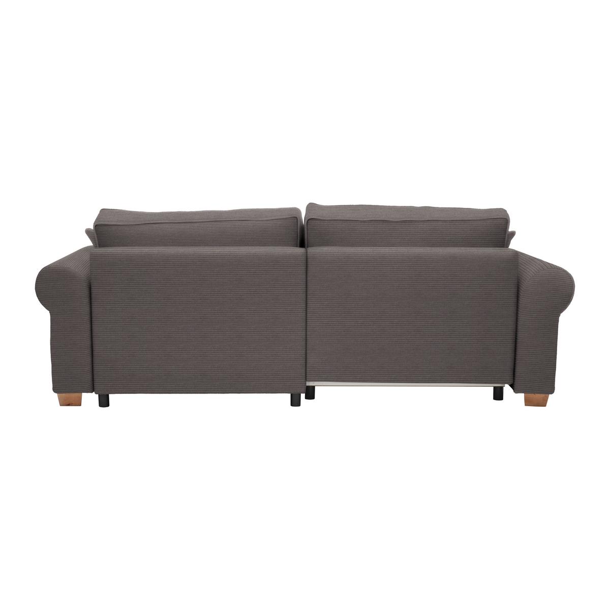 Sedací souprava ANGELO, oboustranná,tm.šedý manšestr - tmavě šedá, Moderní, dřevo/kompozitní dřevo (255/92/185cm) - Mömax