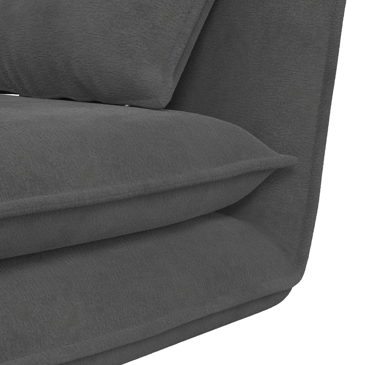 Rozkladacie kreslo MACY, tmavosivá, max. 120 kg - tmavosivá, Modern, kov/textil (83/35/65cm) - Bessagi Home