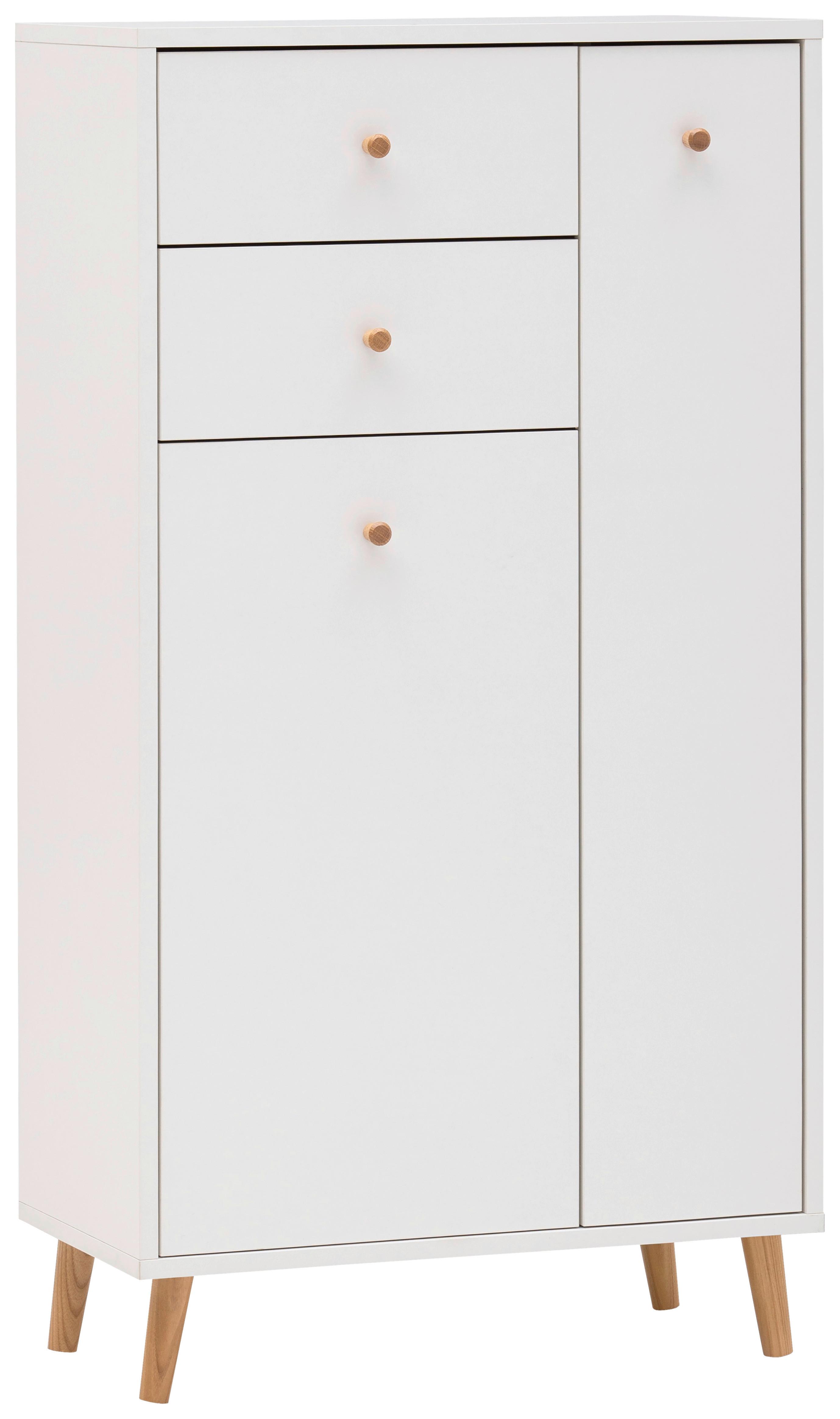 HIGHBOARD Bjarne Weiß B: 60,2cm - Weiß, Design, Holzwerkstoff (60,2/113,4/33,05cm) - MID.YOU