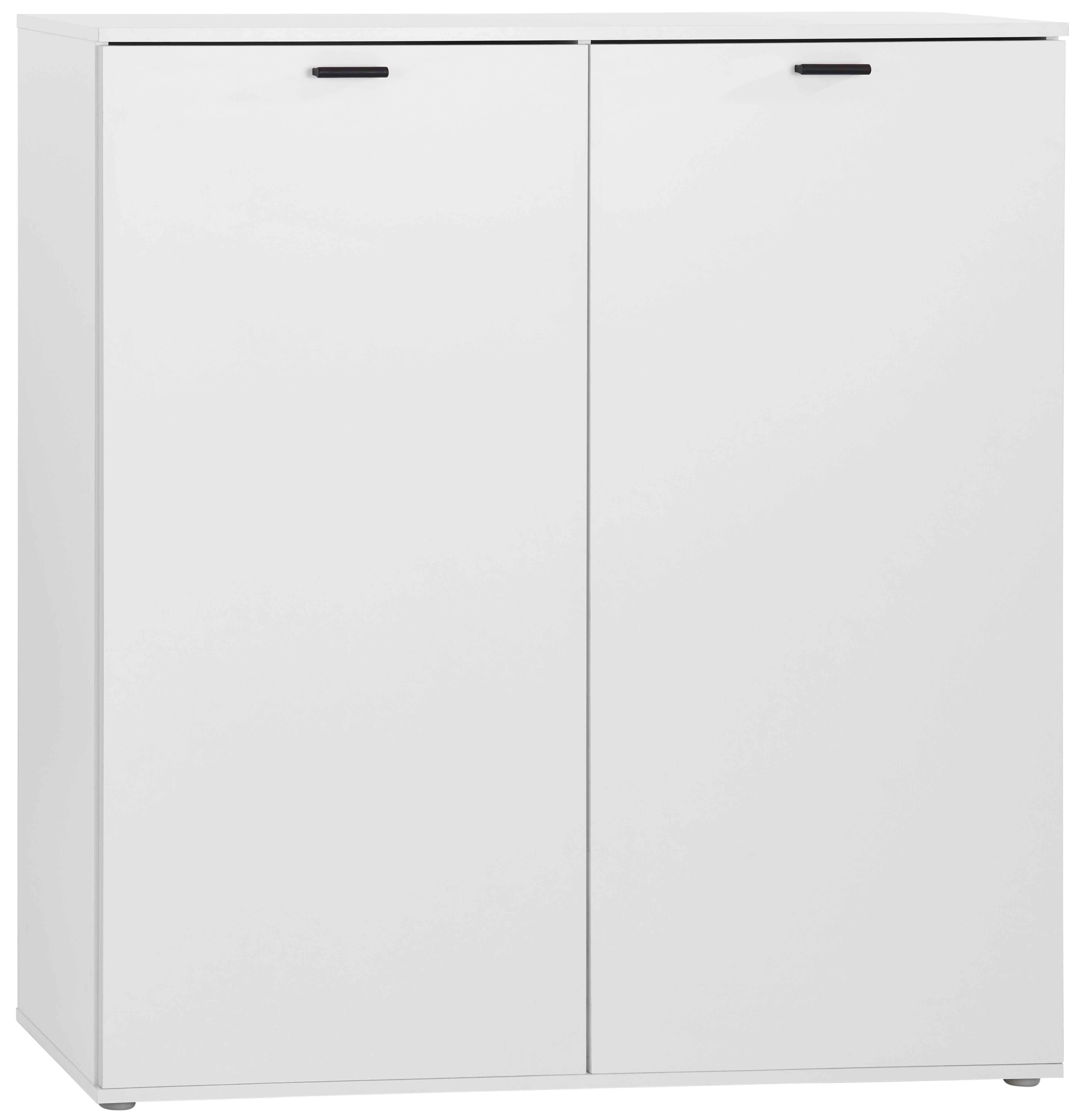 Schuhschrank Boot 2 Weiß B: 120 cm - Weiß, MODERN, Holzwerkstoff (120/125/37cm)