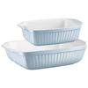 Auflaufform Keramik 2er-set Hellblau Rechteckig - Hellblau, Basics, Keramik (33/8/24cm) - Mäser