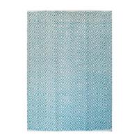 Flachwebteppich Aperitif Türkis, 120x170 cm - Türkis, KONVENTIONELL, Textil (120/170cm)
