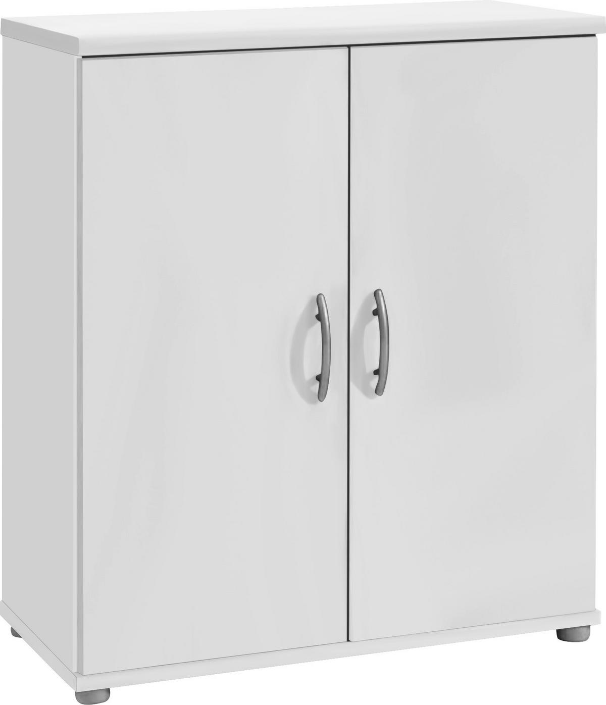 Kommode 60 Cm Lilly Weiß - Silberfarben/Weiß, KONVENTIONELL, Holzwerkstoff (60/70/30cm) - Livetastic