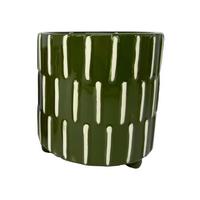 Blumentopf Peter - Weiß/Grün, KONVENTIONELL, Keramik (16/16cm) - Luca Bessoni