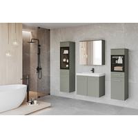Koupelna 4-dílná MADRIT II dekor zelená - bílá/zelená, Lifestyle, kompozitní dřevo/plast (120,4/131,5/30,2cm) - P & B