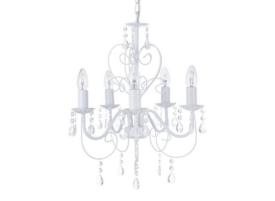 Závesná Lampa Crisi - biela, Romantický / Vidiecky, kov/plast (44/150cm) - Mömax modern living Závesná Lampa Crisi - biela, Romantický / Vidiecky, kov/plast (44/150cm) - Mömax modern living